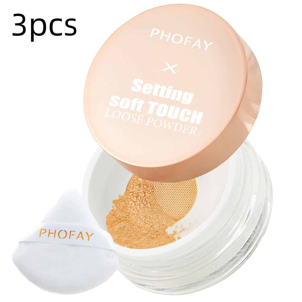 Soft Touch Loose Setting Powder - Long-Lasting Mattifying Face Makeup