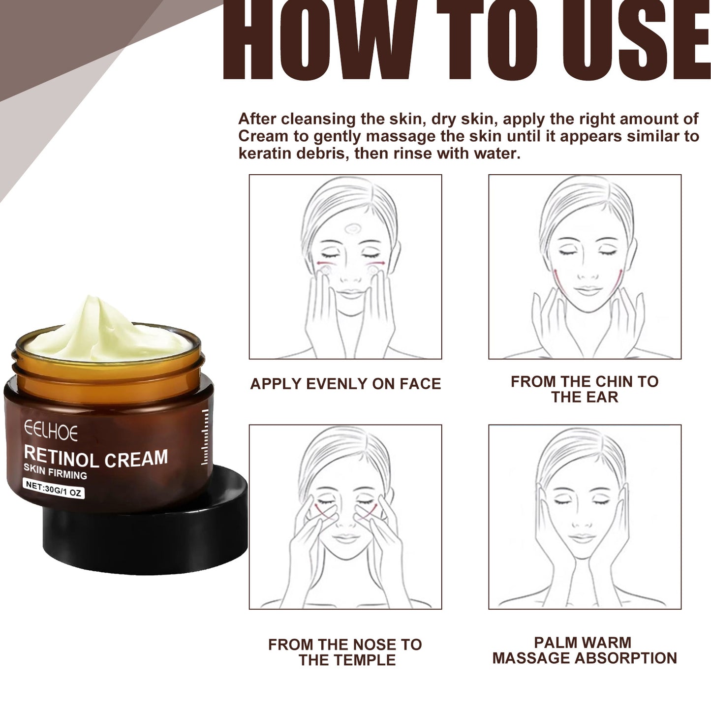 Retinol Anti-Aging Facial Cream - Firming and Brightening Skin Moisturizer