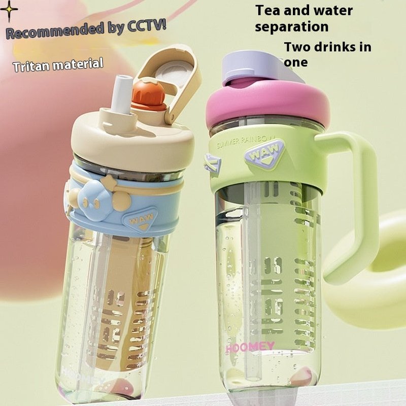 High Temp Resistant Portable Tea Brewing Straw Cup 720ml - Summer Drinkware