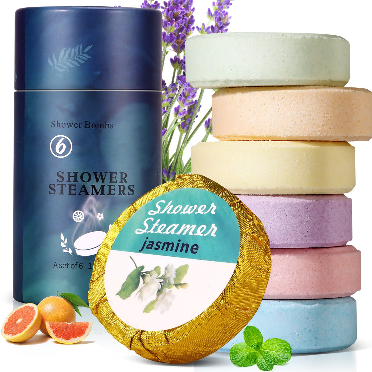 Shower Steamer 6-Pack - Aromatherapy Bath Bombs