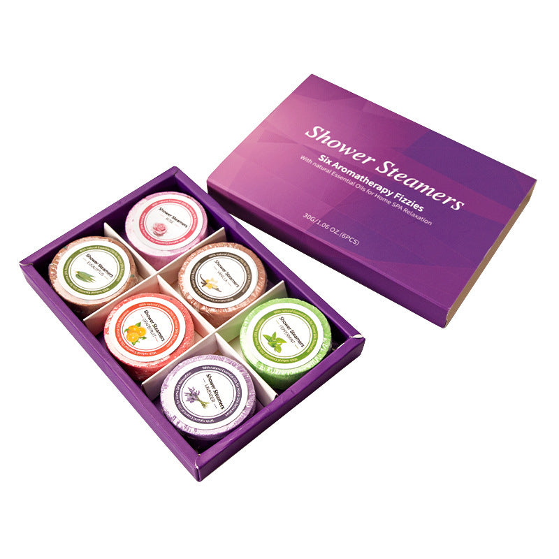 Aromatherapy Bath Tablets Set with Essential Oil - 6PCS, 30g, Sea Salt