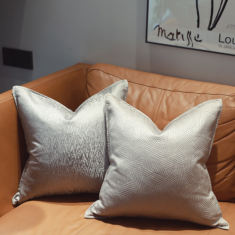 Modern Grey Sofa Cushion Cover 45x45cm Geometric & Abstract Styles