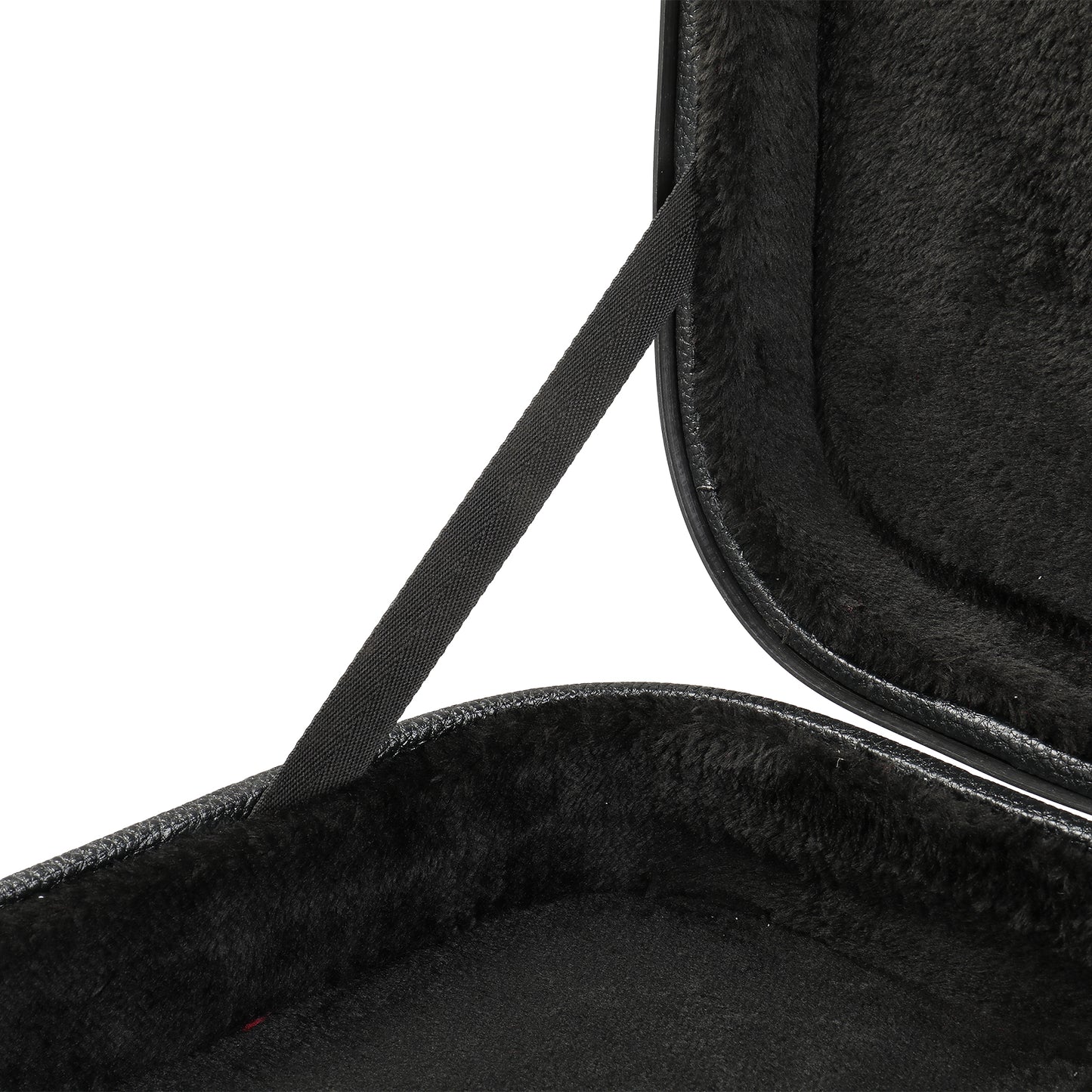 Electric Guitar Hard Case - Black Leather Square Design