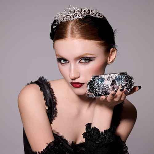 Flower Knows Swan Ballet Six-Color Makeup Palette,Eyeshadow,Blush,Highlighting & Contour All-in-One Face Makeup Palette with 4 Matte+2 Shimmer Smoky Shades(02 Black Swan,0.23 Oz)