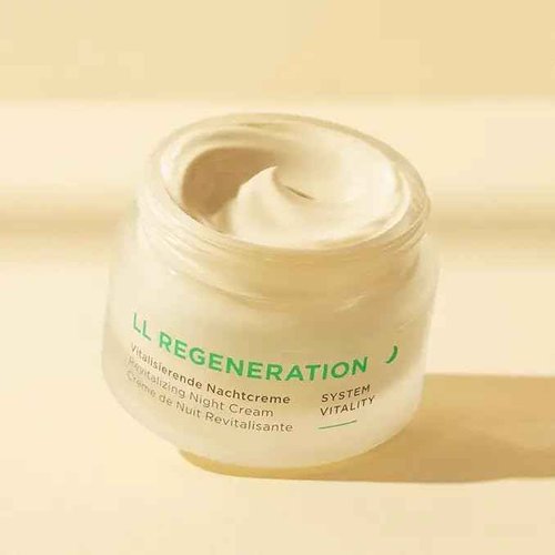 ANNEMARIE BÖRLIND - LL REGENERATION Revitalizing Night Cream - Natural Anti Aging Vitamin C, E and Retinoid Face Cream for Visibly Firmer and Wrinkle Free Skin - Step 4 of 5-1.69 Oz.