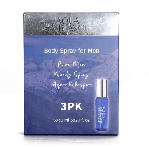 Body Spray For Men, 2.1 Fl Oz/60 ML, Travel Size 3-Pack Set
