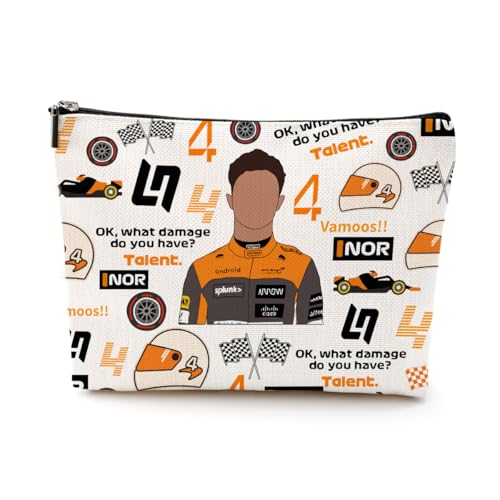 LONGXIN Racing Fans Gifts for Women Girls Makeup Bag Cosmetic Bag