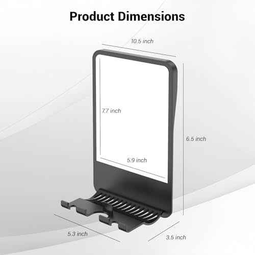 Shower Mirror for Shaving Fogless with Multifunctional Storage for Razor and Shaving Foam Canister,Adjustable Angle Mirror (Black)