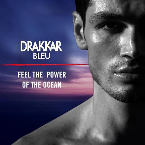 Guy Laroche Drakkar Bleu - Iconic Designer Fragrance - Powerful, Aquatic & Fresh Eau de Parfum - Aquatic Foug?re - Long Lasting Mens Cologne - Day and Evening Scent 3.4 Fl Oz