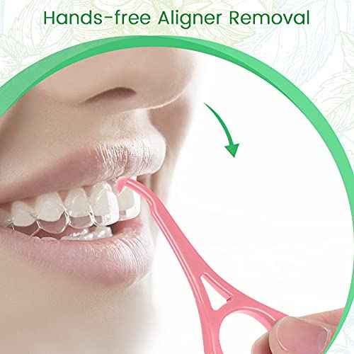 Aligner Chew for Invisalign ? 20 Mint-Chew & 2 Removal Tools, Food-Grade Silicone, Flexible & Durable Aligner Seater for Clear Aligners, Orthodontic Accessories