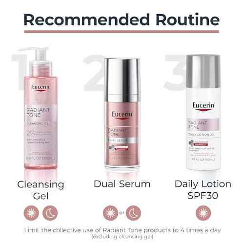 Eucerin Radiant Tone Face Cleanser Gel with 2% Exfoliating AHA Complex, Gentle Face Wash Improves Skin Clarity and Boosts Radiance, All Skin Types, 6.8 Fl Oz Bottle