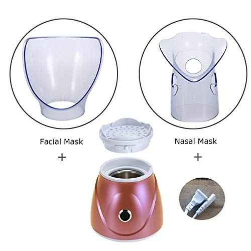 Hann Facial Steamer Professional Sinus Steam Inhaler Face Skin Moisturizer Facial Mask Sauna Spa Steamers with Aromatherapy Diffuser Humidifier Function (Pink)
