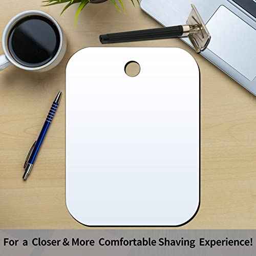 Shaving Mirror, Unbreakable Shower Mirrors, (Small,6 inches x 4 inches) Bathroom Handheld Mirror for Men and Women Portable Camping Travel Mirrors,Frameless Handheld for Makeup