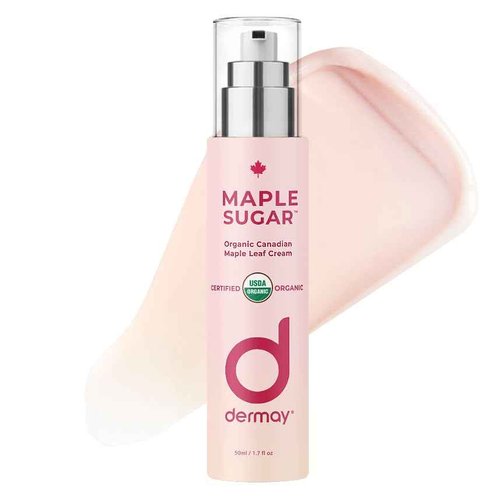 Dermay MapleSugar USDA Organic 100% Certified Maple Leaf Anti-Aging + Skin Tightening + Improve Elasticity + Firmness + Restore Skin Barrier Cream 1.7 fl oz
