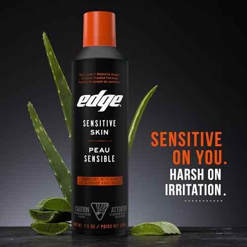 Edge Shaving Gel for Men, 9.5oz, 2 Pack Mens Shave Gel with Aloe, Mens Shaving Cream Sensitive Skin Shave Gel - Moisturizes, Protects, and Soothes