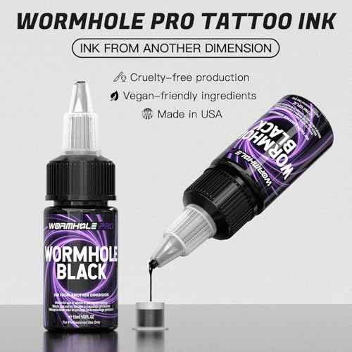 Wormhole Tattoo Gun kit Wireless Tattoo Kit Complete Wireless Tattoo Pen Kit 1,000mAh Battery Capacity with Regular & UV Fluorescent Tattoo Ink Tattoo Supplies for Eyebrow