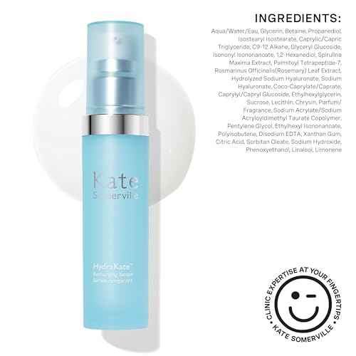 Kate Somerville HydraKate Recharging Hydration Serum – Skin-Quenching Dual-Weight Serum with Hyaluronic Acid for Hydrating, 1 Fl Oz