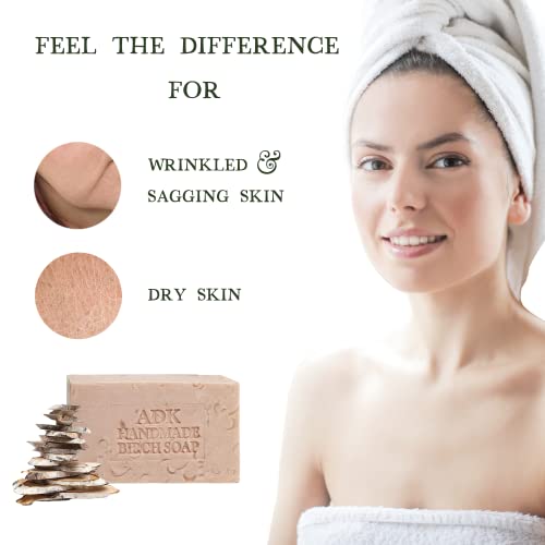 Adirondack Fragrance & Flavor Farm ADK Birch Soap Natural Soap Bar 16oz, Plant-Based Organic Vegan Soap with Essential Oils, Natural Body Wash for Men & Women, Dry and Sensitive Skin