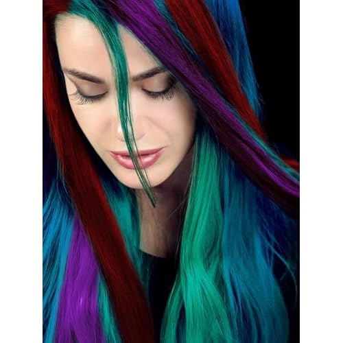 Kalolary 10 Color Temporary Hair Chalk Comb Set, Washable Hair Dye for Girls Kids Gifts on Birthday Cosplay Party for Age 4 5 6 7 8 9 10 12 13
