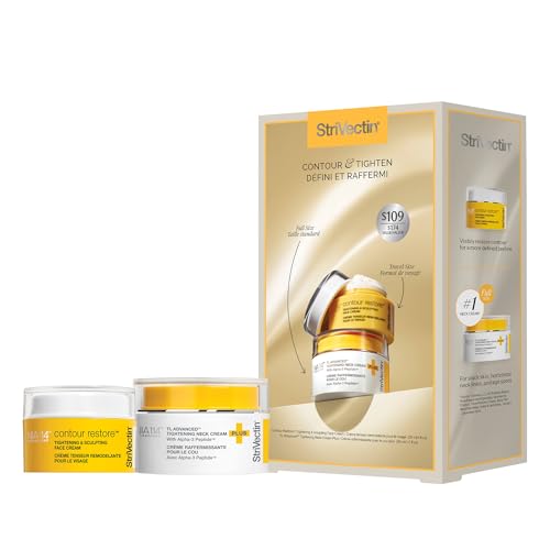 StriVectin Contour & Tighten Lifting Duo: TL Advanced Neck Cream PLUS & Face Sculpting Cream | Visibly Lift, Firm, and Restore Fullness to Face, Neck, & D?collet? (2x 1.7 oz)