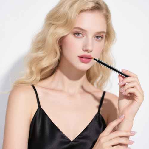 DUcare Lip Brush Retractable Professional Lipstick Brush Travel Portable Vanity lip scrub brush Gloss Makeup Brush Tool (Black)