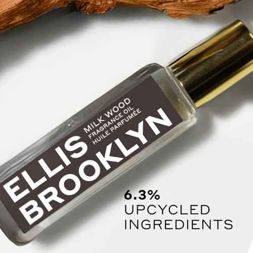 Ellis Brooklyn Milk Wood Perfume Oil Roll-On for Women ? Sandalwood & Amber Musk Perfume Oil - Notes of Coconut Milk, Freesia & Bergamot? Long Lasting Fragrance, Travel-Friendly Rollerball, 15ml