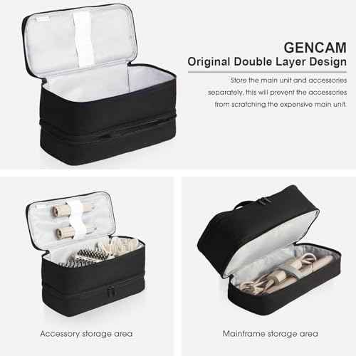 Double-Layer Carrying Case for Shark Flexstyle, Travel Case for Shark Flexstyle/FlexFusion, Portable Storage Organizer bag for Shark Flexstyle/Dyson Airwrap Styler and Attachments