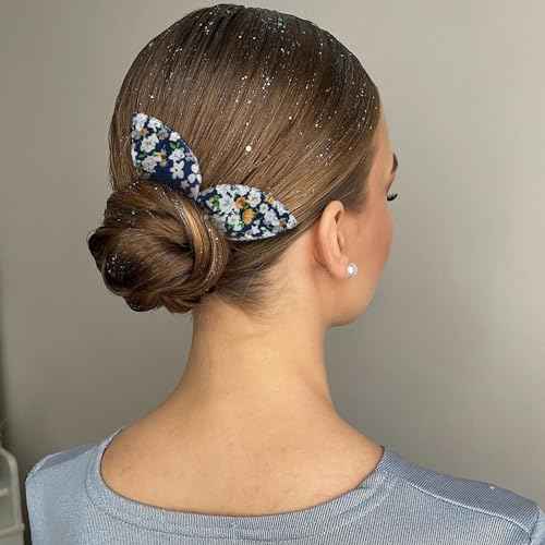 4 Pcs Deft Bun Maker French Twist Rabbit Ear Bun Twister Flower Flexible Quick Hair Styling Accessories for Women Girls