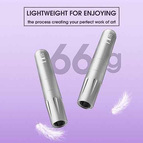 INKin Tattoo Gun for Beginners, Permanent Makeup Rotary Tattoo Machine Liner and Shaders (TH014 Silver)