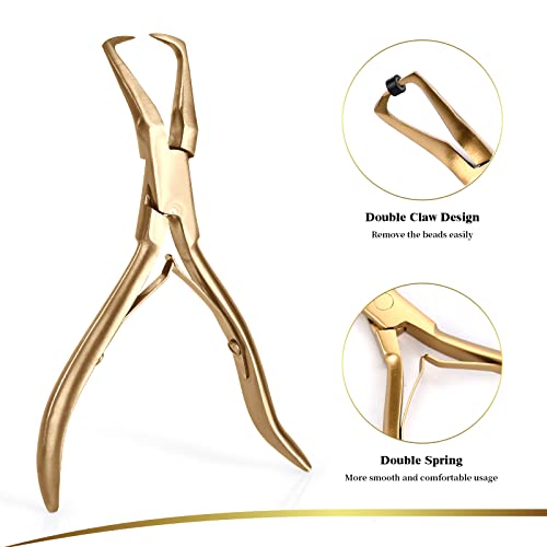 GlamorDove Hair Extension Tool Kit Stainless Steel Pliers Microlink Tool Set Opener Pliers Oxford Cloth Bag Hair Loop Tool Weft Extensions Hairdressing Styling Salon Accessories