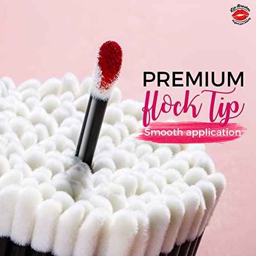 Teenitor 600 Pcs Disposable Lip wands Lip Applicators Disposable, Lipstick Testers Wands Lint Free Applicators for Makeup Lip Brushes Wands Makeup Beauty Tool Black