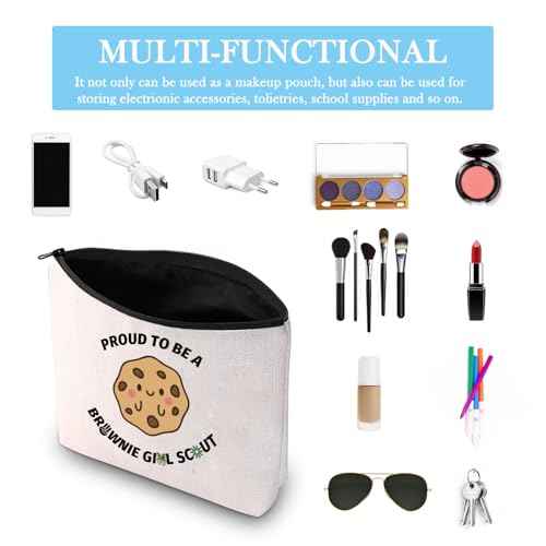 GJTIM Scout Makeup Bag Scout Leader Zipper Pouch Journey Bridging Ceremony Gift