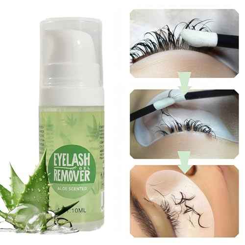 2Pcs Eyelash Remover for Extensions, Clear Eyelash Extension Remover Gel with Aloe and Cherry, Effortlessly Lash Extension Removal, No Irritation Easy to Apply & Quick Removal, Leaves Lash Soft, Clean