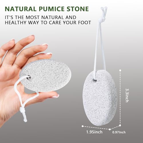 Natural Pumice Stone for Feet, Borogo 3-Pack Lava Pedicure Tools Hard Skin Callus Remover for Feet and Hands - Natural Foot File Exfoliation to Remove Dead Skin, Heels, Elbows, Hands