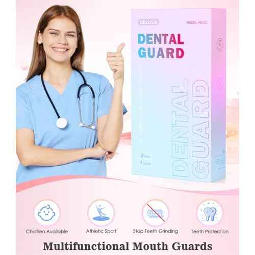 Mouth Guard for Grinding Teeth at Night, Mouth Guard for Sleeping, Mouthguards for Grinding of Teeth, Night Guards for Teeth Grinding, with 2 x 5X Mirror Case (4 Pack/2 Size)