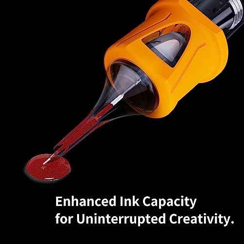 BIGWASP Energy 3RL - 20Pcs 1003RL Tattoo Cartridge Needles with Finger Ledge, #10 Bugpin 3 Round Liner for Rotary Tattoo Machines