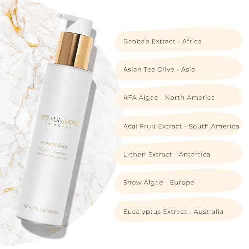 A Fresh Face Cleanser 4.7 fl oz, Foaming Face Wash for Women and Men, Facial Skin Care Product with Lactic and Hyaluronic Acids, Hydrating Facial Cleanser and Makeup Remover