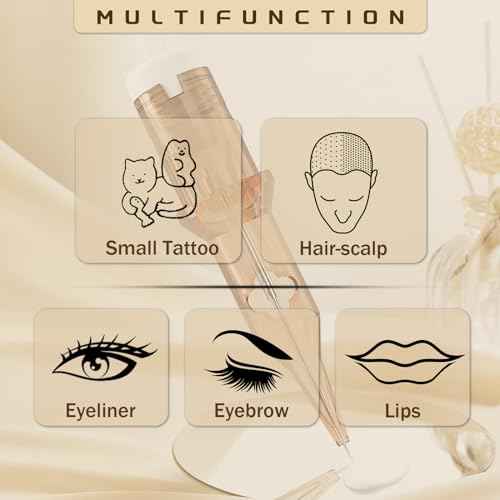 Tattoo Cartridge Needles Single Liner 0.35mm Standard Long Taper Permanent Makeup Needle 1RL Tattoo Cartridges Round Liner for Smp Professional Tattoo Machine Supply 1201RL (Clover)