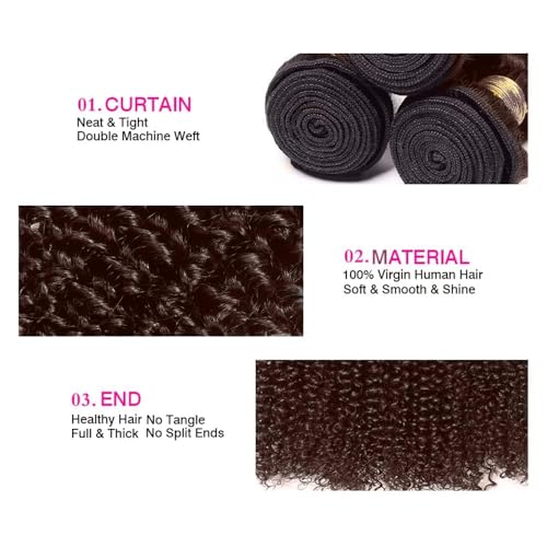 Brazilian Human Hair Bundles 24 26 28 Inch Chocolate Brown Jerry Curly Human Hair Bundles Jerry Curly Unprocessed Virgin Quick Weave Hair for Black Women