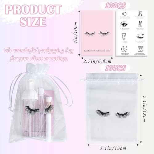 50PCS Lash Shampoo Bottles Brushes Set, Empty Lash Shampoo Bottle, Lash Cleaning Brush, Eyelash Extension Tube Brush, Instructions Cards, Aftercare Bags for Lash Business Clients (50pcs in white)