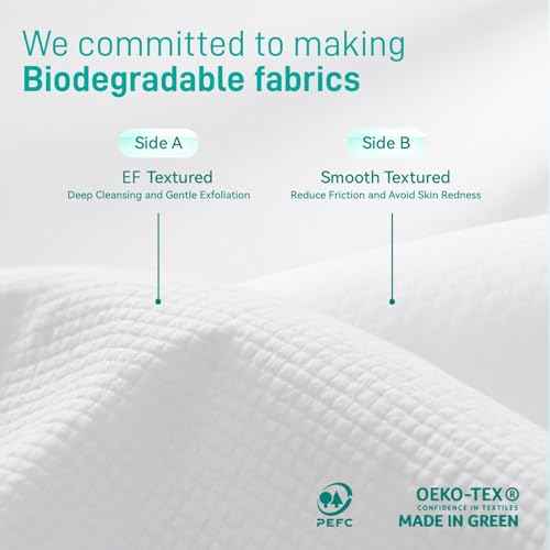 Face Towels, 10"¡¿12" Disposable Face Towel, Face Towelettes XL, Ultra Soft Makeup Remover Dry Wipes, Thick Face Towel for Sensitive Skin, 50 Count (1 Pack)