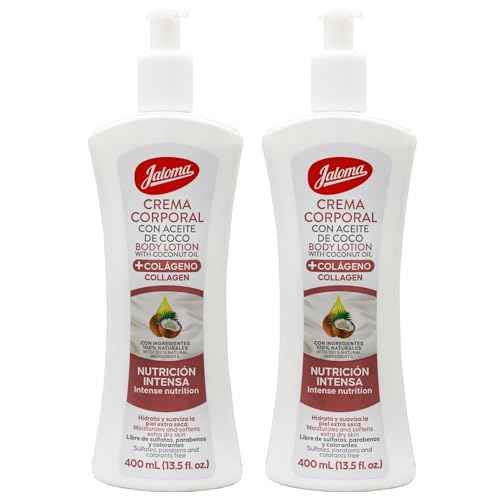 JALOMA Body Lotion with Coconut Oil, Hydrates and Softens your Skin, 2Pack, 13.5 Fl Oz Each Bottle