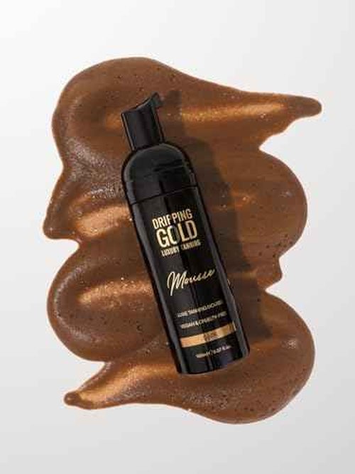 SOSU Dripping Gold Luxury Self Tanning Mousse 5 Oz (Dark) | Lightweight Self-Tanner Formulated with Hyaluronic Acid, Vitamins A & E | Vegan Friendly, Cruelty & Paraben-Free