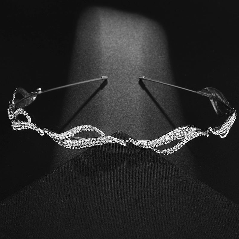 Rhinestone Crown Headband - Princess Style