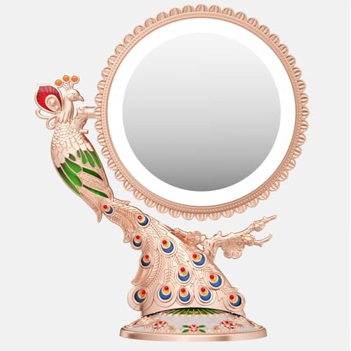 Makeup Vanity Mirror with Lights and 1X/7X Magnification - Phoenix Baroque Style Makeup Mirror - Gifts for Women Birthday Gifts for Women for Mom, Aesthetic Home Decor