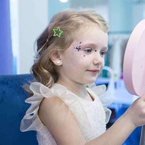 30 Pcs Star Clips Hair For Girls Non-Slip Hair Clips Star Hair Accessories Hairpins Cute Colorful Snap Clips Lovely Metal Hair Barrettes Kawaii Hair Clips For Girls Kids Toddlers Women (paint)