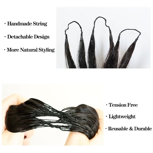 Knotless Pre Separated Deep Wave Crochet Human Hair Feather 100% Raw Real Hair Extensions for Braiding Feather Line Human Crochet Deep Wave Curly Hair Extensions With String 20inch 60g