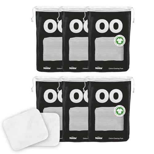 Baby Cotton Pads for Diaper Change by LoveNoobs, 360 Count, Ultra Soft 100% Organic Extra Large Cotton Pads for Baby Sensitive Skin, Lint-Free, Premium Jumbo Size, GOTS Certified