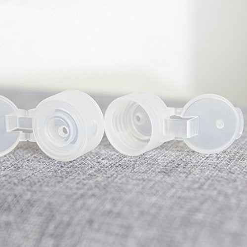 ALINK Travel Size Plastic Empty Toiletry Bottles, 30ml (1 oz) Pack of 6 Liquid Containers with Labels