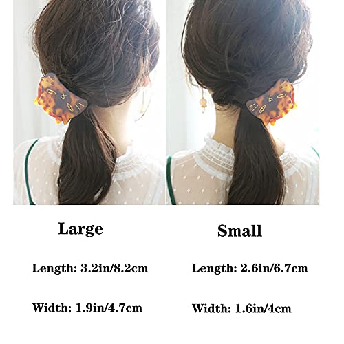 Yusier 2 PCS Cute Cat Claw Hair Claw Clip Two Sizes That Stay in Place Hair Clips Hair Clips fo Women Girl (Tortoiseshell Cat)